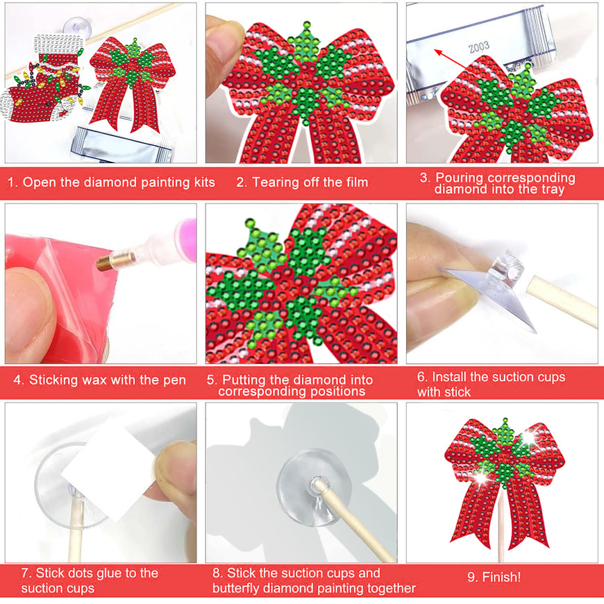 12 Pcs Christmas Rhinestones Painting Kits