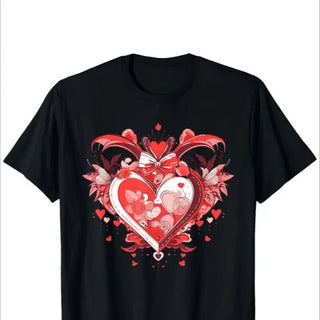 Love Valentine'S Day T-Shirt,   Couple T-Shirt, Couple Christmas, Fashion Casual T-Shirt, Short-Sleeved T-Shirt