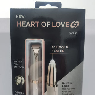 Mini Electric Eyebrow Trimmer Lipstick Brows Pen Hair Remover Painless Razor Epilator with LED Light