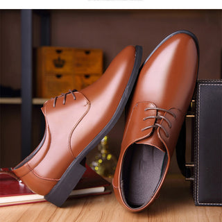 Daily pointed formal leather shoes