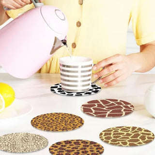 8 Pcs Rhinestones Art Coasters Kits With Holder