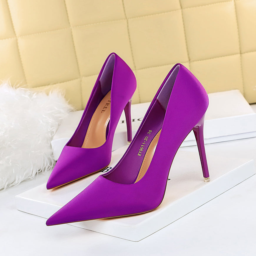 Fashion Simple Stiletto Pumps Pointed Toe High Heels