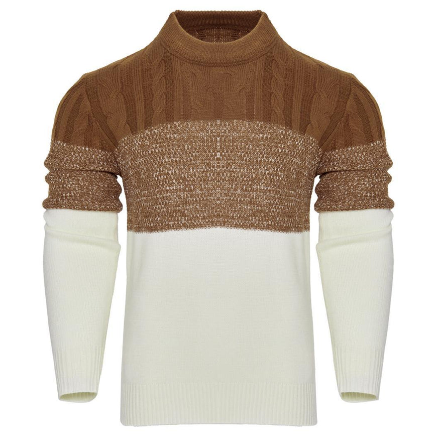 Men's Knitted Sweater Fashion Long-sleeved Pullover Tops Fall And Winter Clothing