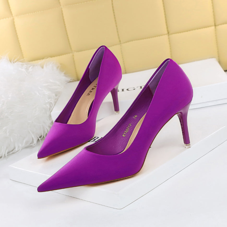 Fashion Simple Stiletto Pumps Pointed Toe High Heels
