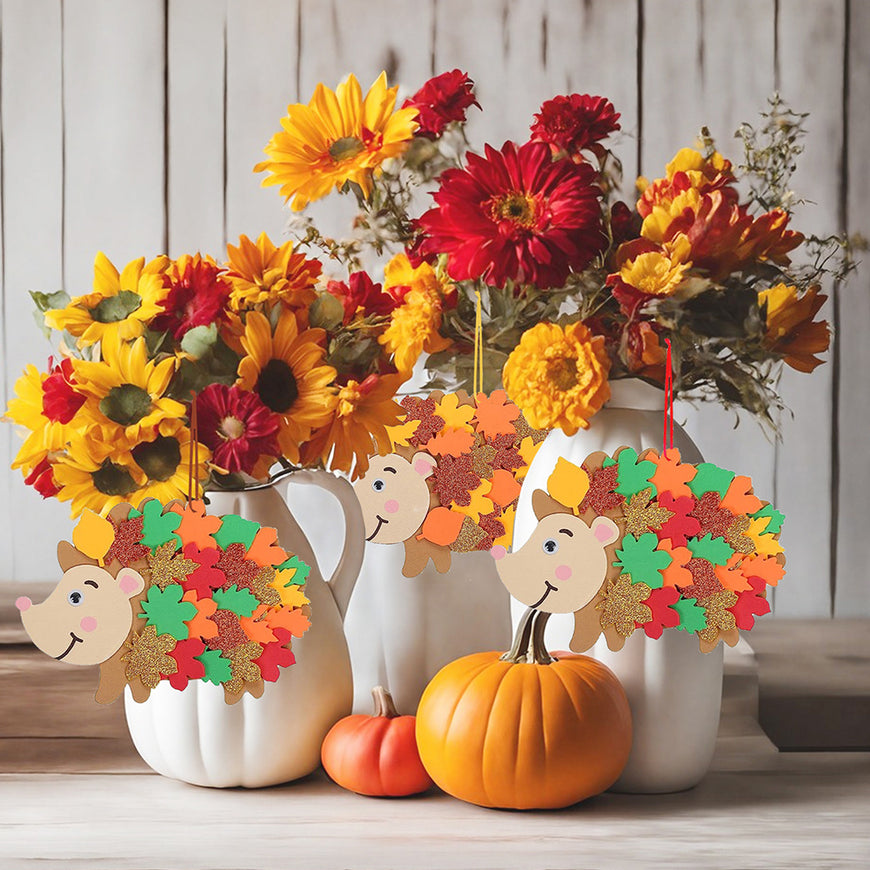 8 Pcs Fall Hedgehog Craft Kits