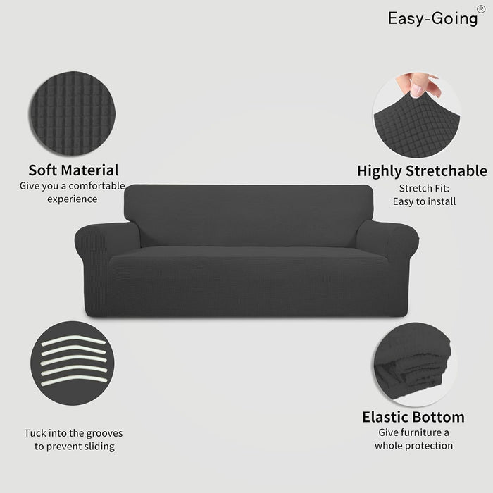 Easy-Going Stretch Jacquard Sofa Slipcover: Soft Durable Furniture Protector for Couches