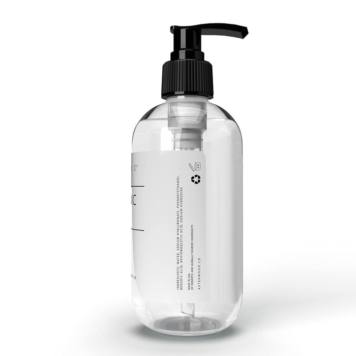 Suero de ácido hialurónico de 8 onzas, 100% puro HA orgánico, antienvejecimiento, antiarrugas, hidratante facial original para piel seca y líneas finas, deja la piel completa, ASTERWOOD NATURALS, botella con bomba