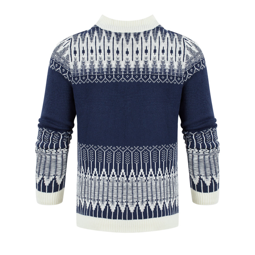 Men's Knitted Sweater Fashion Long-sleeved Pullover Tops Fall And Winter Clothing