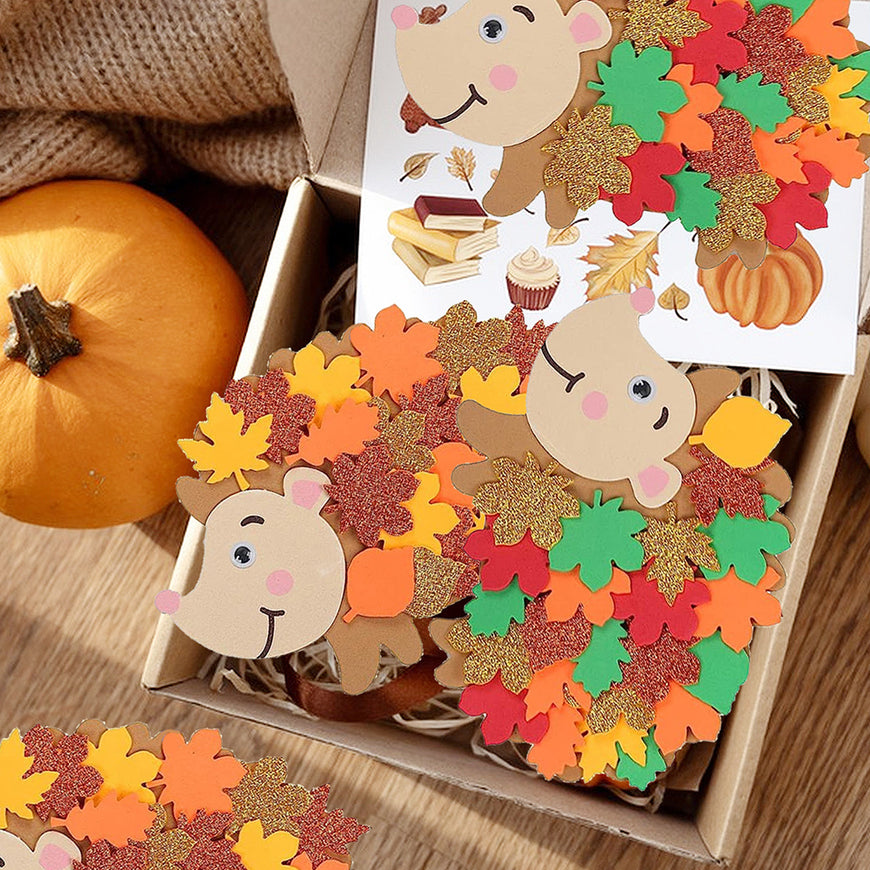 8 Pcs Fall Hedgehog Craft Kits