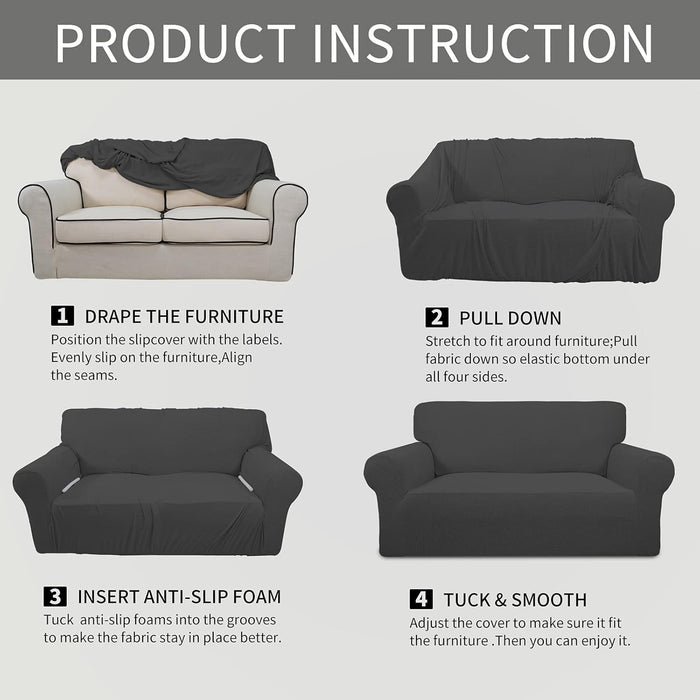 Easy-Going Stretch Jacquard Sofa Slipcover: Soft Durable Furniture Protector for Couches