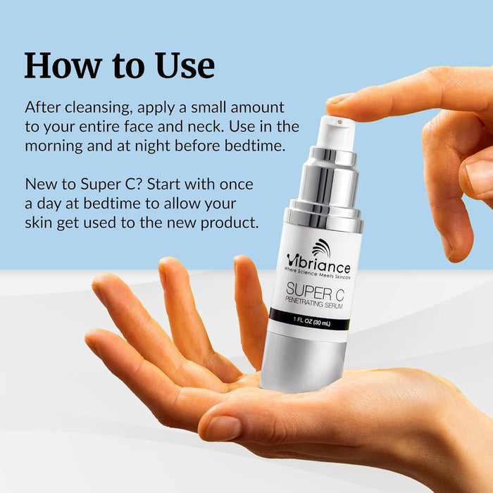 Vibriance Super C Serum para piel madura - Fórmula vitamínica todo en uno hidrata, reafirma, levanta, suaviza, se dirige a manchas de la edad, arrugas, 1 onza líquida