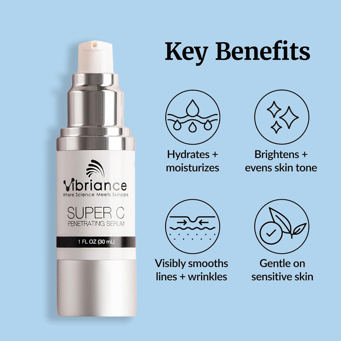 Vibriance Super C Serum para piel madura - Fórmula vitamínica todo en uno hidrata, reafirma, levanta, suaviza, se dirige a manchas de la edad, arrugas, 1 onza líquida