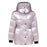 Winter Jacket Thick Mid-length Waist White Duck Down Jackets Slim Belt Silver Shiny Parka Women Coat