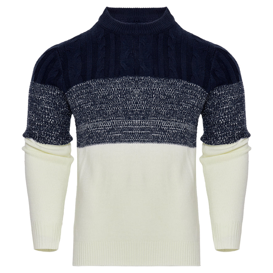Men's Knitted Sweater Fashion Long-sleeved Pullover Tops Fall And Winter Clothing