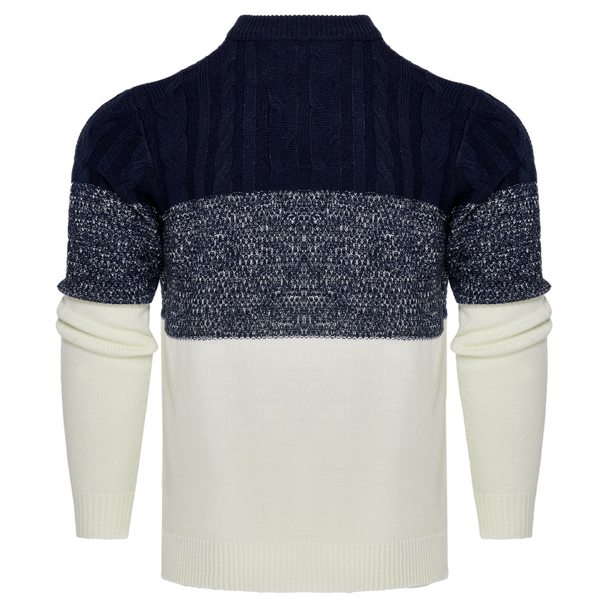 Men's Knitted Sweater Fashion Long-sleeved Pullover Tops Fall And Winter Clothing