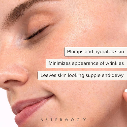 Suero de ácido hialurónico de 8 onzas, 100% puro HA orgánico, antienvejecimiento, antiarrugas, hidratante facial original para piel seca y líneas finas, deja la piel completa, ASTERWOOD NATURALS, botella con bomba