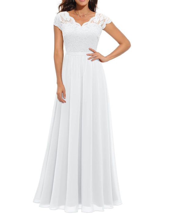 Lace Long Patchwork Waist-tight Noble Dress