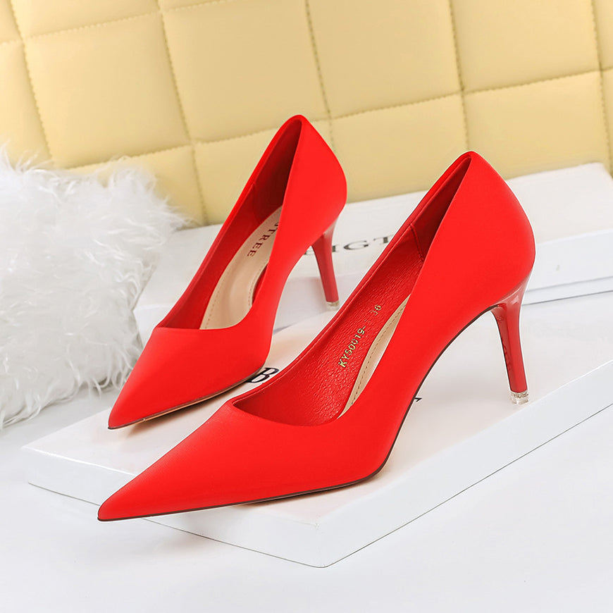 Fashion Simple Stiletto Pumps Pointed Toe High Heels