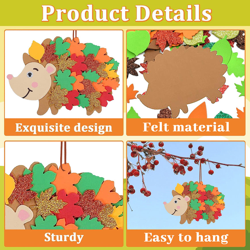 8 Pcs Fall Hedgehog Craft Kits